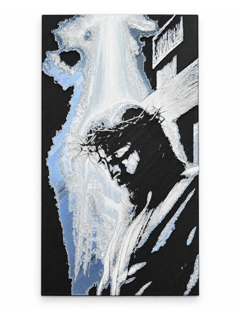 #11 Jesus Carrying Cross  9.75" tall x 5.5" Textured 3D-Printed Christian Decor